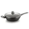Pressed aluminum non-stick deep fry pan forged looking - Thumbnail Image 4